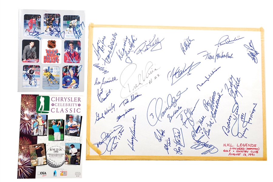 Hockey and Other Sports Multi-Signed Item Collection of 3 - 125+ Autographs