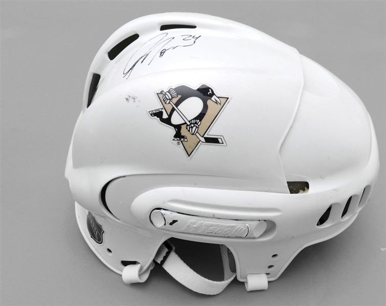 Paul Maras New York Rangers and Ian Morans Pittsburgh Penguins Game-Worn Helmets with LOAs