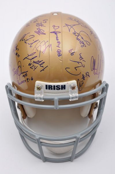 Notre Dame Fighting Irish Circa 2006 Team-Signed Football Helmet with JSA LOA