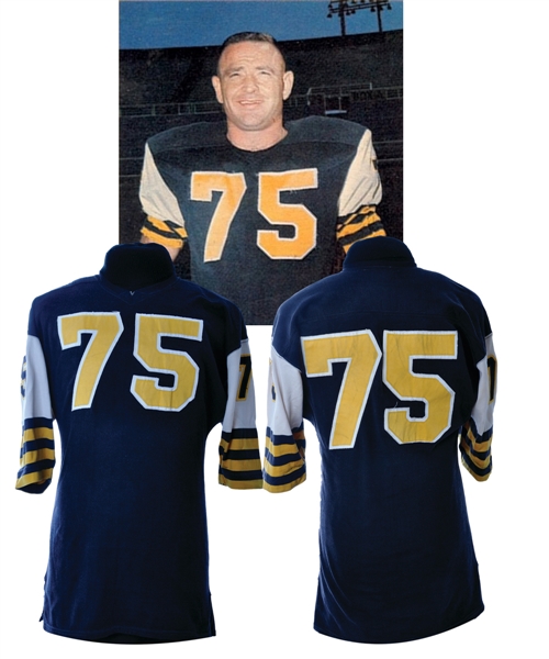 Tommy Joe Coffeys Circa 1967 Hamilton Tiger-Cats Game-Worn Jersey with His Signed LOA