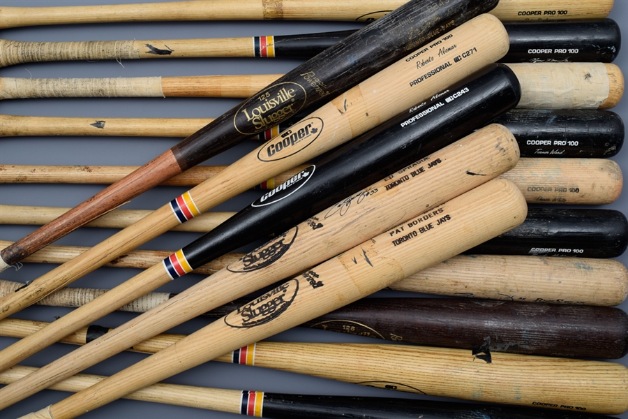Toronto Blue Jays Game-Used Bat Collection of 15 with Carter, Alomar (2), Borders, Sprague and White