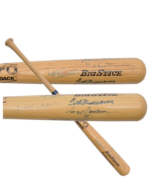 500 Home Run Club Adirondack Signed Baseball Bat by 12 with Mantle, Williams and Aaron with JSA LOA