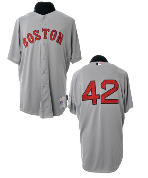 David Ortizs 2014 Boston Red Sox "Jackie Robinson Day" Signed Game-Worn Jersey <br>- MLB Authenticated