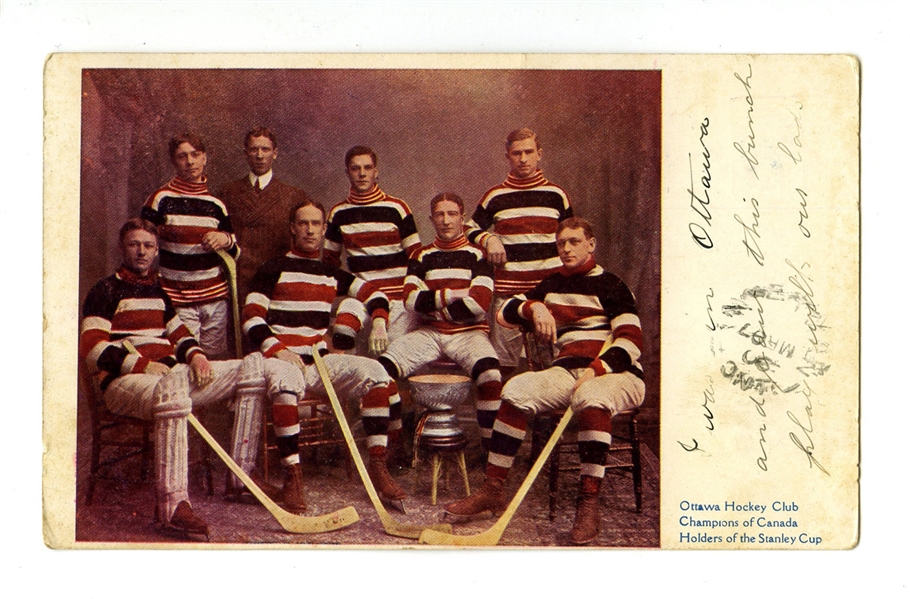Ottawa Silver Seven 1905 Stanley Cup Champions Postcard