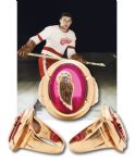 Alex Delvecchios 1956-57 Detroit Red Wings NHL Championship 10K Gold and Diamond Ring