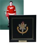 Alex Delvecchios 1977 Hockey Hall of Fame Induction Crest Plaque