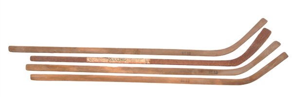 Turn-of-the-Century One-Piece Hockey Stick Collection of 4