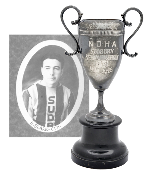 Hector "Toe" Blakes 1930-31 N.O.H.A. Sudbury Wolves Senior Champions Trophy (10 1/4")