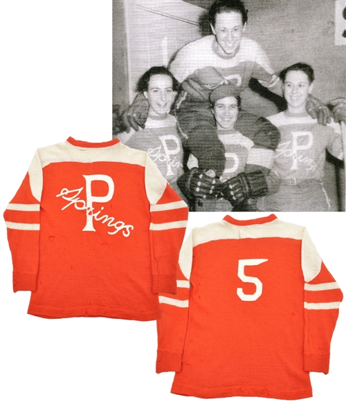 Hilda Ranscombes Late-1930s Preston Rivulettes Game-Worn Wool Hockey Jersey and Equipment - The Wayne Gretzky of Womens Hockey! 