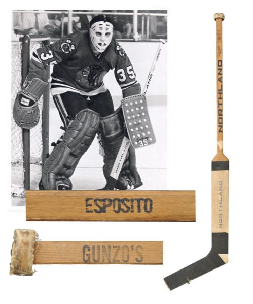 Tony Espositos Circa 1973-74 Chicago Black Hawks Northland Game-Used Stick