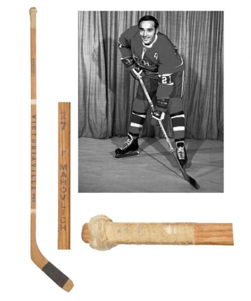 Frank Mahovlichs Circa 1971-72 Montreal Canadiens Victoriaville Game-Used Stick