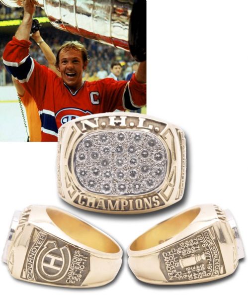 Yvan Cournoyers 1977-78 Montreal Canadiens Stanley Cup Championship 14K Gold and Diamond Ring with His Signed LOA