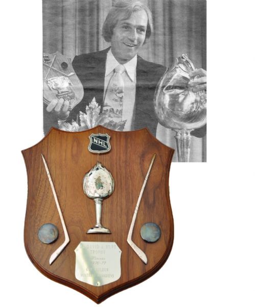 Guy Lafleurs 1976-77 Hart Memorial Trophy Plaque