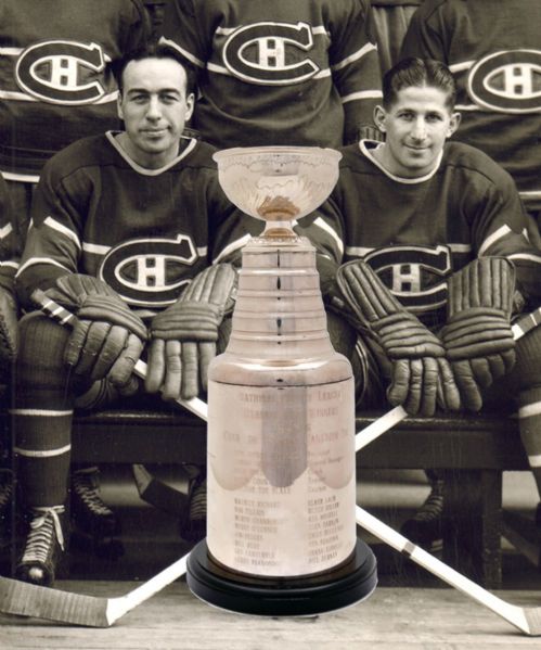 Elmer Lachs 1945-46 Montreal Canadiens Stanley Cup Championship Trophy (13”) with His Signed LOA