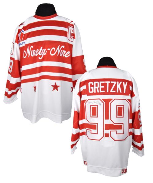 Wayne Gretzky Signed "Ninety-Nine Tour" Limited-Edition Jersey from UDA #150/999