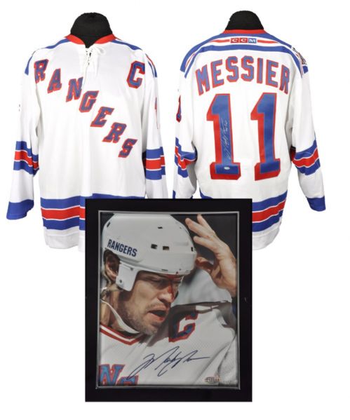 Mark Messier Signed New York Rangers "94 Cup" Jersey and Limited-Edition Framed Photo