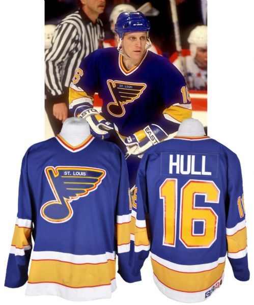 Brett Hulls 1990-91 St-Louis Blues Game-Worn Jersey with LOAs