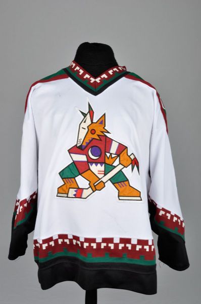 Jayson Mores 1996-97 Phoenix Coyotes Inaugural Season Game-Worn Jersey with LOA