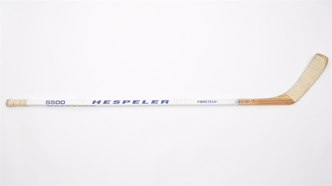 Adam Graves 1990s New York Rangers Signed Game-Used Hespeler Stick