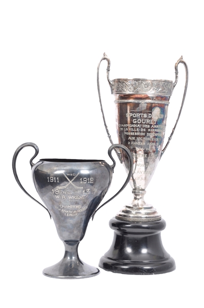 1913 St. J. Amateur Hockey Trophy and 1933 Sherbrooke City Amateur Hockey Championship Trophy