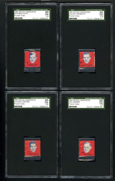1967-69 IGA SGC-Graded Hockey Card and Punch-Outs (48)