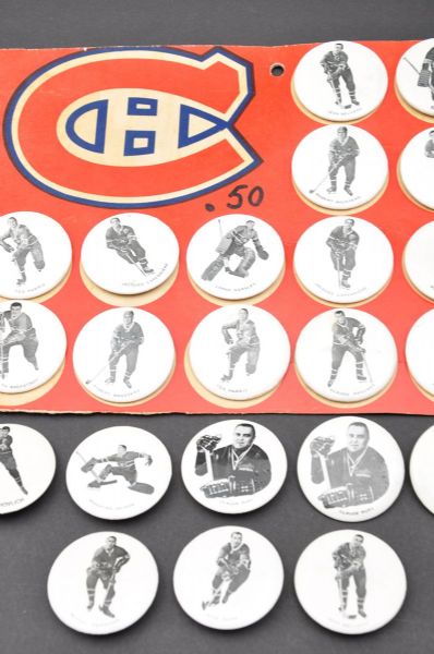 Montreal Canadiens 1970-72 Pinback Button Collection of 51