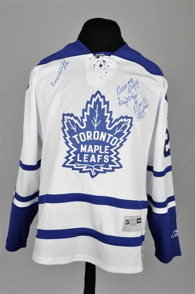 Danny Lewicki Signed and Multi-Signed Toronto Maple Leafs Jersey Collection of 3 Plus Toronto Toros Travel Suit Bag