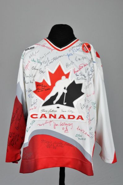 Team Canada Jersey Signed by 90+ With Hockey HOFers and Stars Plus Other Athletes and Celebrities