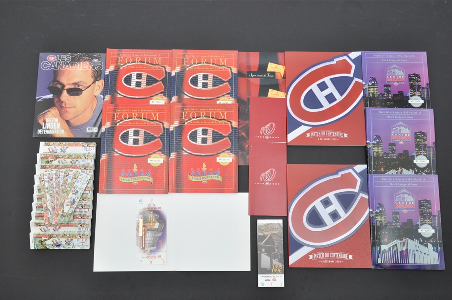 Montreal Canadiens Historic Programs and Tickets Collection 