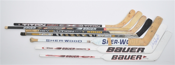 Buffalo Sabres Greats Game-Used / Game-Issued Stick Collection of 7 with Hasek (3)