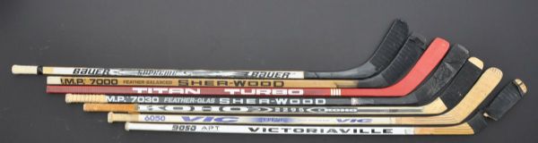 New York Islanders Greats Game-Used / Game-Issued Stick Collection of 7 with Lafontaine, Peca and Gillies