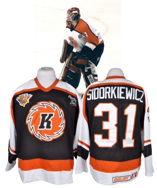 Peter Sidorkiewiczs 1994-95 IHL Fort Wayne Komets Game-Worn Jersey and Equipment Bag