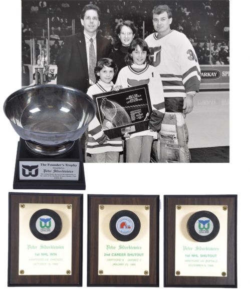 Peter Sidorkiewiczs Late-1980s/Early-1990s Hartford Whalers Trophy and Award Collection of 17