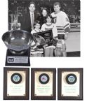 Peter Sidorkiewiczs Late-1980s/Early-1990s Hartford Whalers Trophy and Award Collection of 17