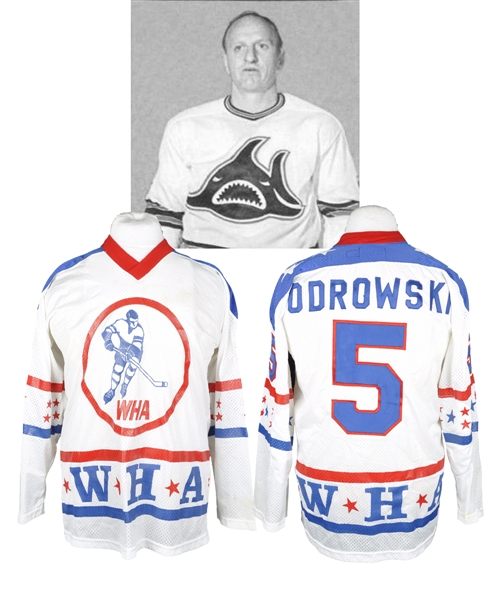 Gerry Odrowskis 1973-74 WHA All-Star Game "West All-Stars" Game-Worn Jersey with His Signed LOA