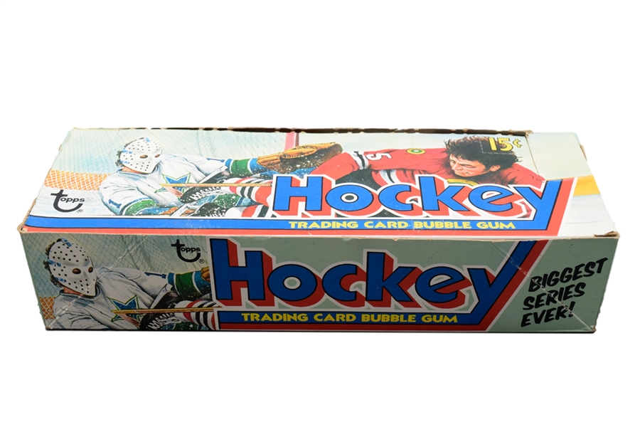 1975-76 Topps Hockey Wax Box with 26 Unopened Packs and LOA