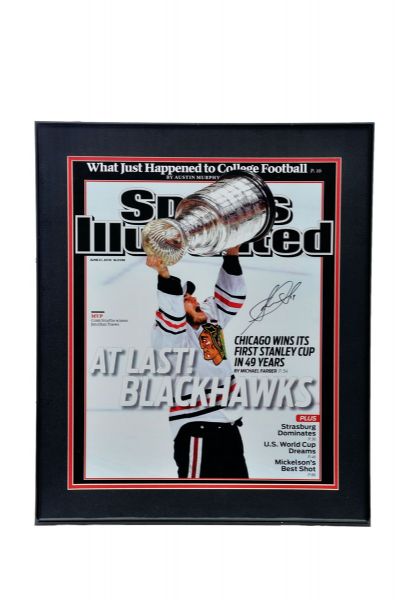 Jonathan Toews and Chicago Black Hawks Signed and Multi-Signed Item Collection of 4
