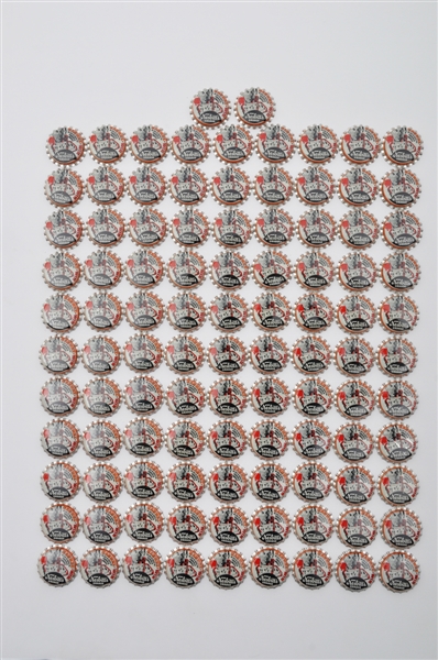 Jean Beliveau/Nesbitts Bottle Cap Collection of 100