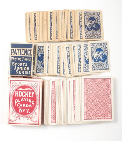 1920s Hockey Playing Card Collection of 3 Decks