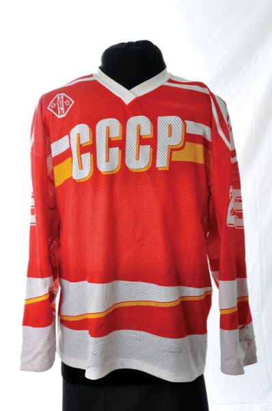 Jashins Early-1990s Russian National Team / CCCP Game-Worn Jersey