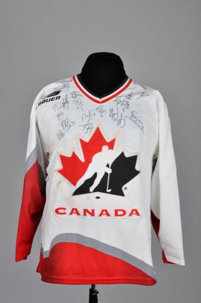 Team Canada 1998 World Championships Team-Signed Jersey by 19