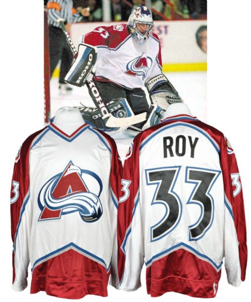 Patrick Roys 1997-98 Colorado Avalanche Game-Worn Jersey with Team LOA