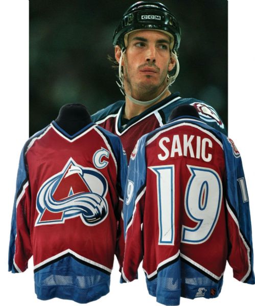 Joe Sakics 1996-97 Colorado Avalanche Game-Worn Captains Jersey with Team LOA