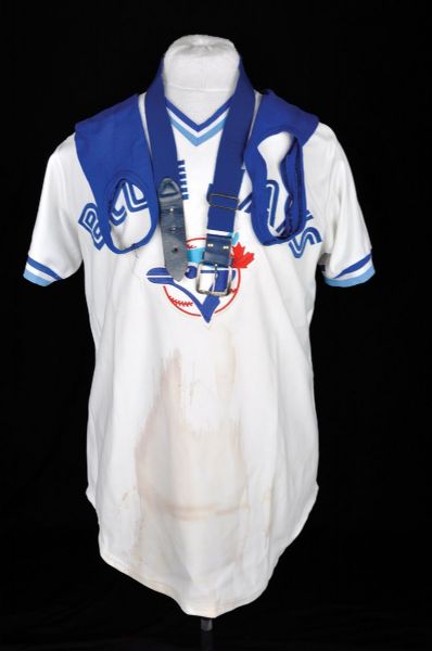 Sam McDowells Late-1980s Toronto Blue Jays Signed Worn Jersey with His Signed LOA