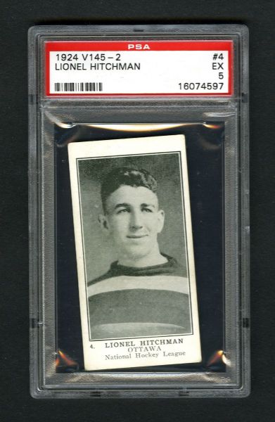 1924-25 William Patterson V145-2 Hockey Card #4 Lionel Hitchman - Graded PSA 5