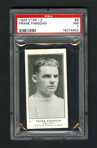 1924-25 William Patterson V145-2 Hockey Card #9 Frank "The Shawville Express" Finnigan RC - Graded PSA 7 - Highest Graded!