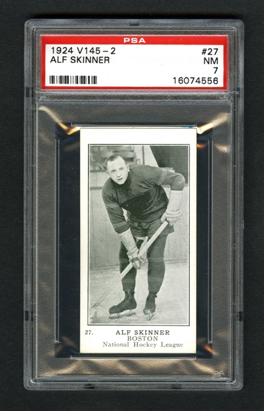 1924-25 William Patterson V145-2 Hockey Card #27 Alfred "Dutch" Skinner RC - Graded PSA 7 - Highest Graded!