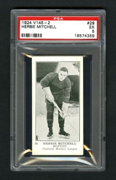 1924-25 William Patterson V145-2 Hockey Card #29 Herbie "Hap" Mitchell RC - Graded PSA 5