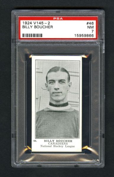1924-25 William Patterson V145-2 Hockey Card #46 William "Billy" Boucher - Graded PSA 7 - Highest Graded!