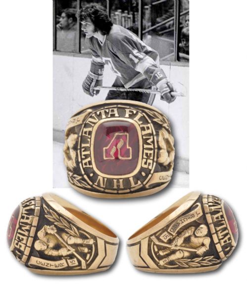 Jacques Richards 1972-73 Atlanta Flames Inaugural Season 10K Gold Team Ring with LOA